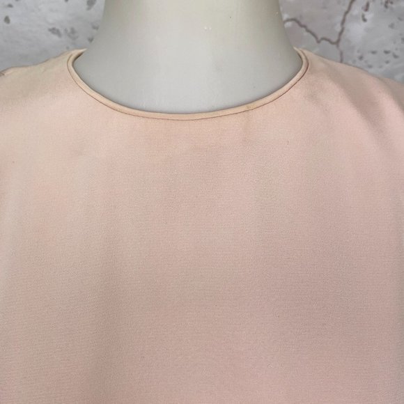 Vintage David Hayes Silk Pink Tiered Shift Midi Dress 8 - Picture 7 of 10